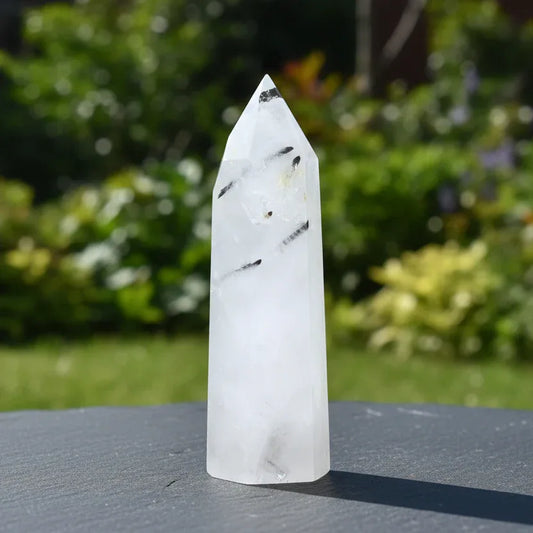 Pointe de Quartz à Tourmaline noire 94g (PRGFL643)