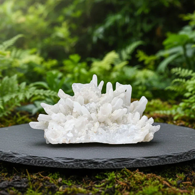 Pointes brutes de Quartz recouvertes de Calcite 73g (MB424)