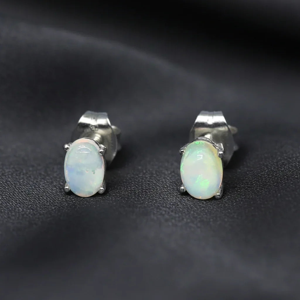 Puces d'oreilles en Opale Welo (BO204-C)