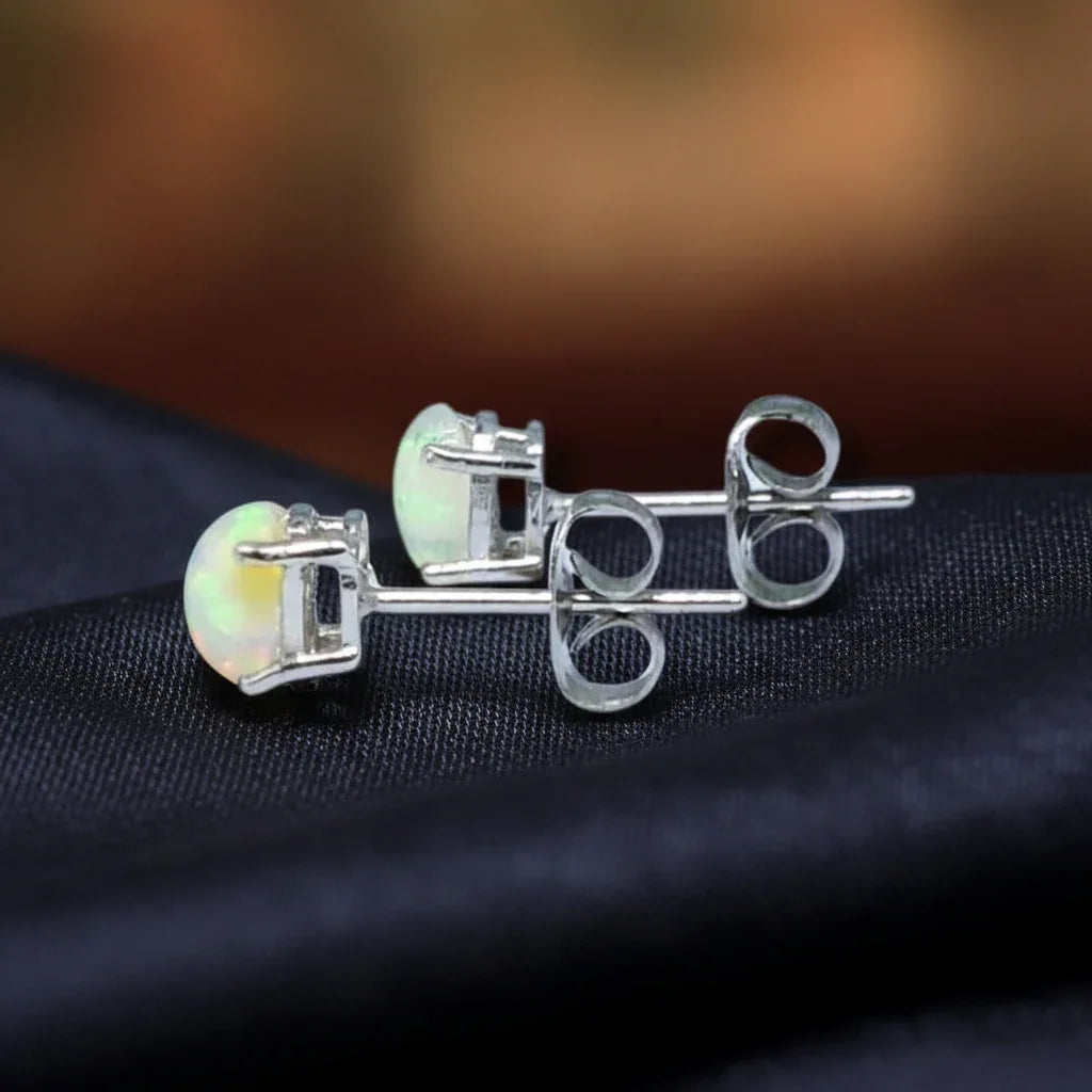 Puces d'oreilles en Opale Welo (BO204-C)