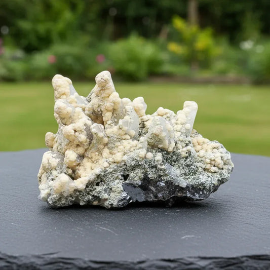 Quartz avec Dolomite, Chlorite, Galène et Sphalérite brut 61g (MB414)