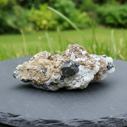 Quartz, Dolomite, Galène et Pyrite bruts 34g (MB491)