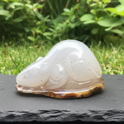 Souris (ou rat) en Agate 101g (PRGFL536-4)