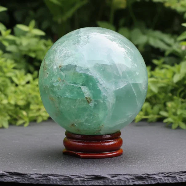 Sphère en Fluorite verte 365g (PRGFL168-2)