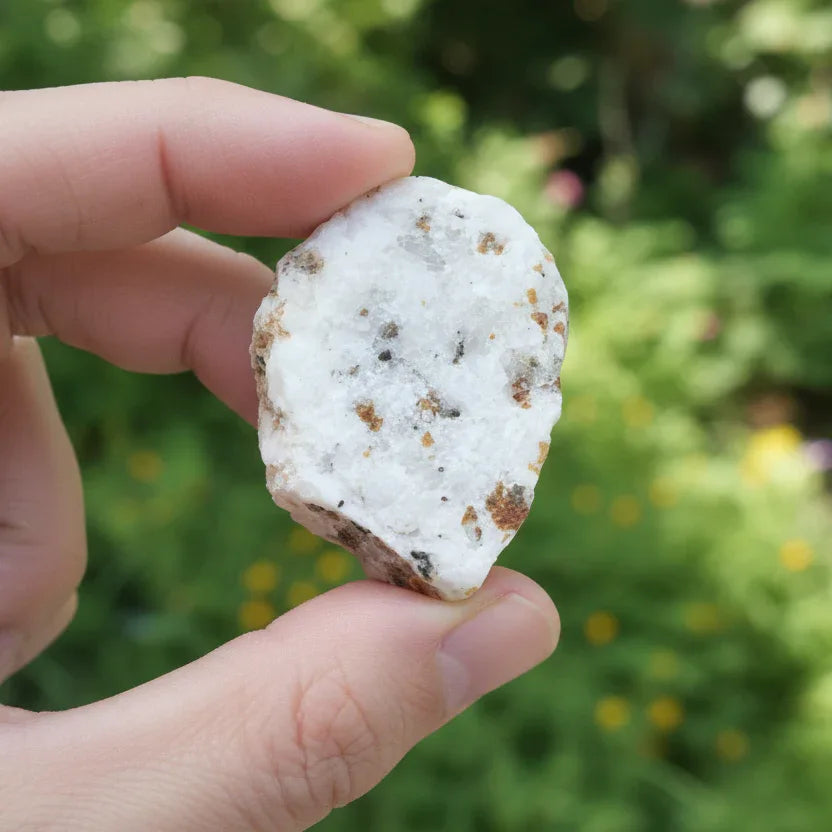 Spinelle noir et Clinohumite sur Calcite brut 37g (MB378-1)