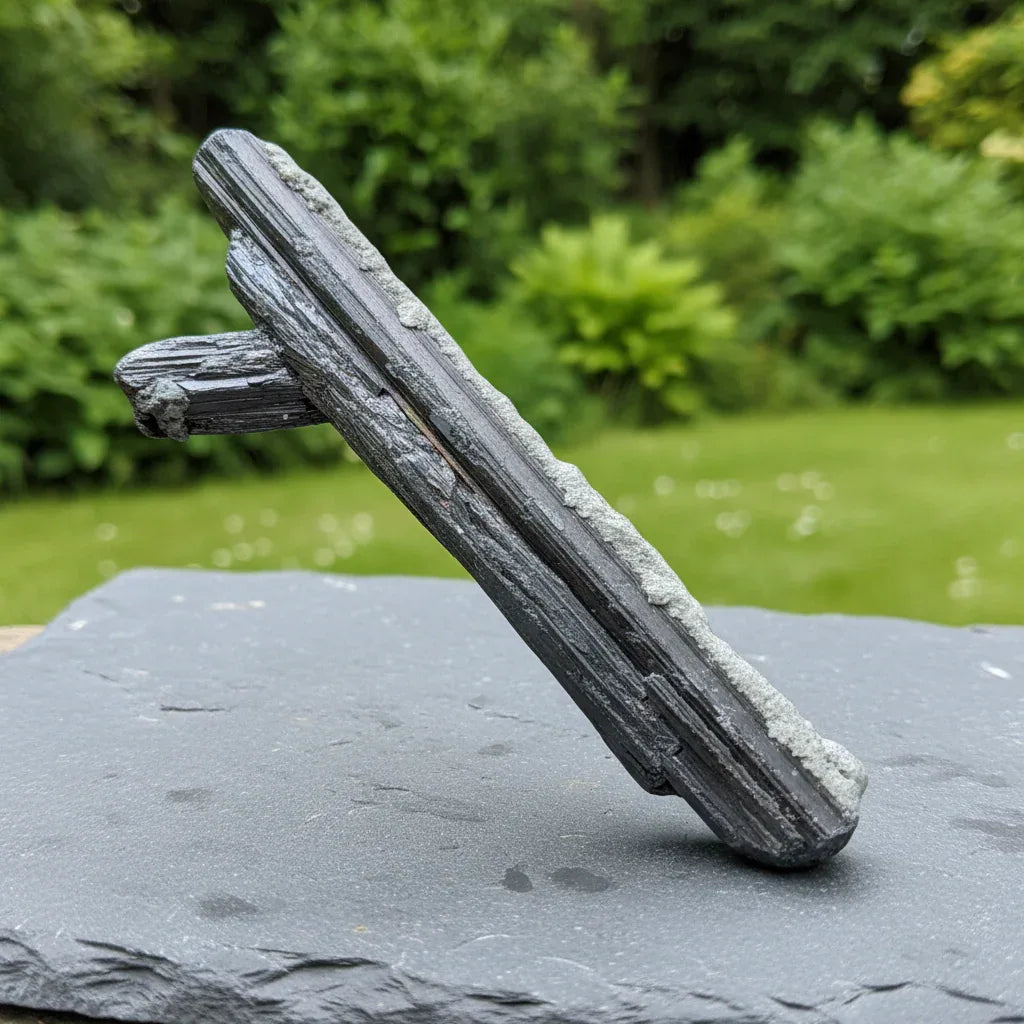 Stibine brute et Fluorite 17g (MB380-1)