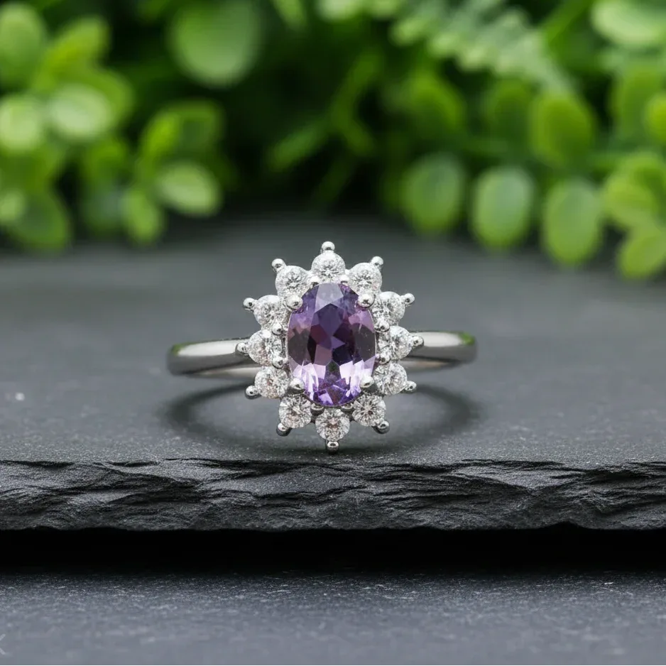 Bague en Améthyste et cuivre (BAG84)