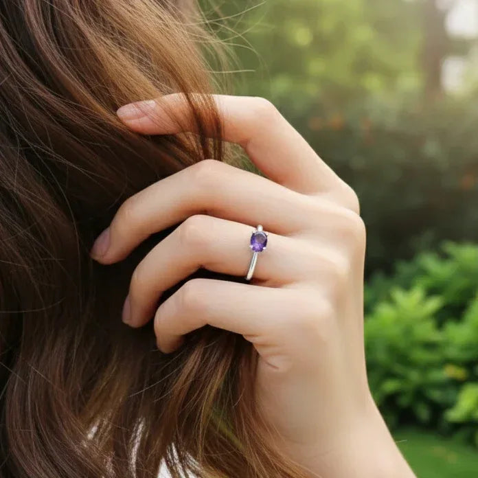 Bague en Améthyste et cuivre (BAG85)