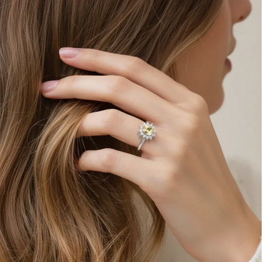 Bague en Citrine et cuivre (BAG80)