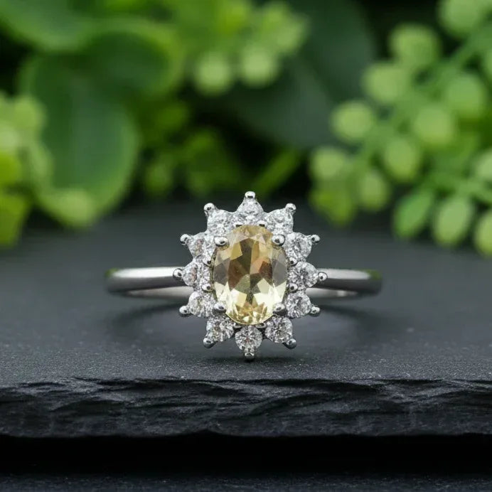 Bague en Citrine et cuivre (BAG80)