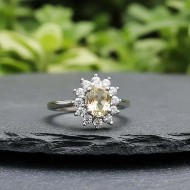 Bague en Citrine et cuivre (BAG80)