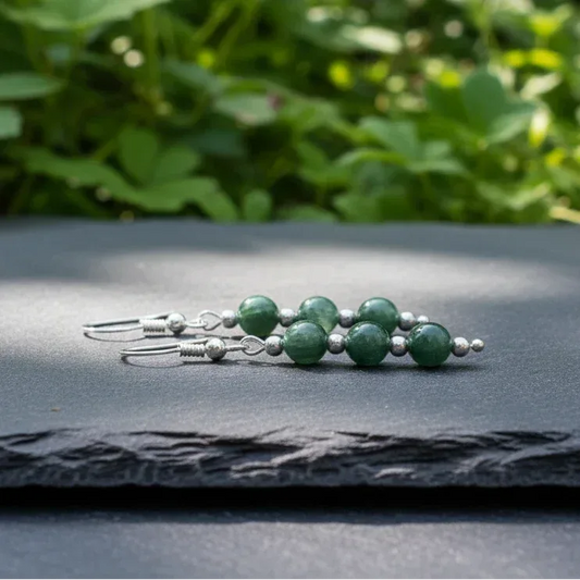 Boucles d'oreilles en Séraphinite (BO232)