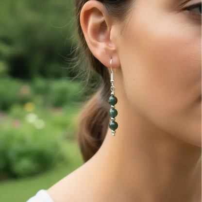 Boucles d'oreilles en Séraphinite (BO232)