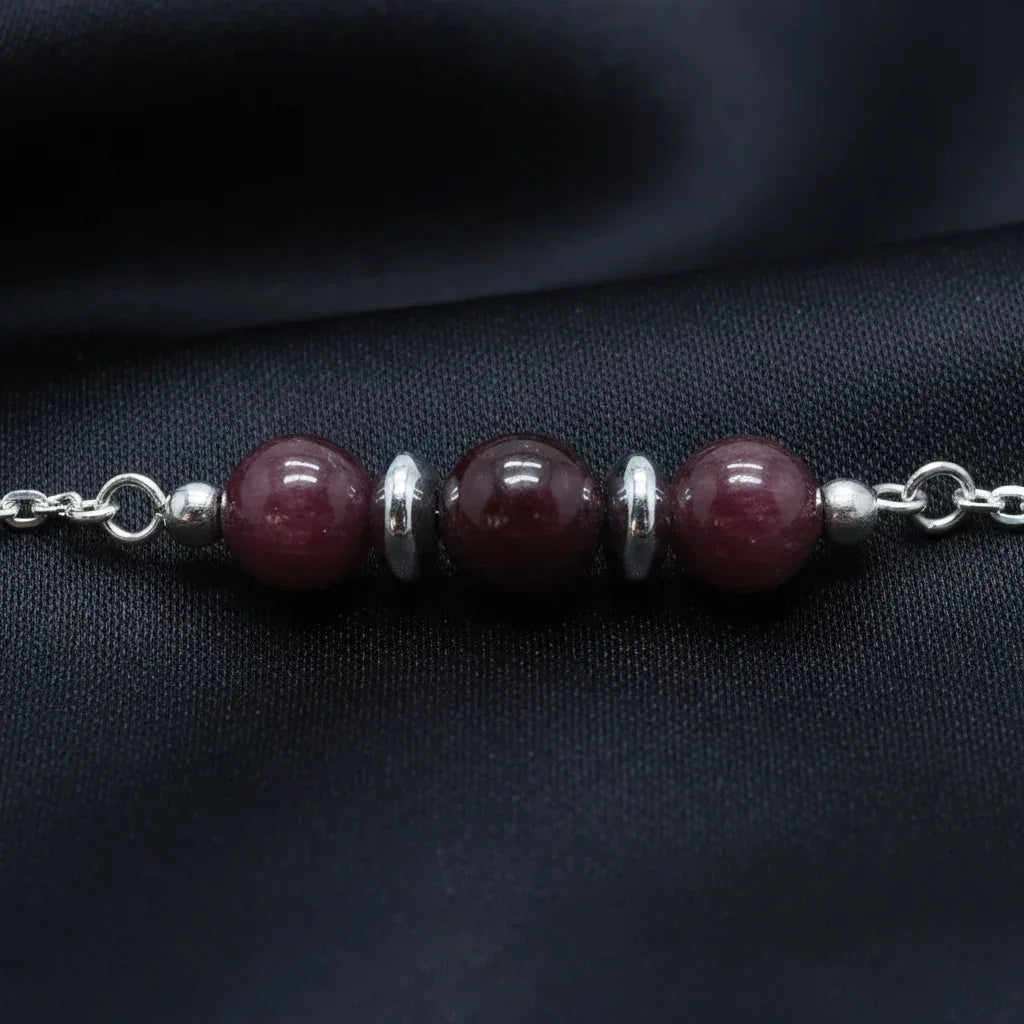 Bracelet en Spinelle rouge