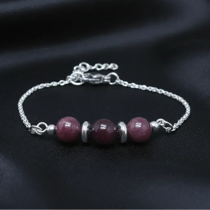 Bracelet en Spinelle rouge