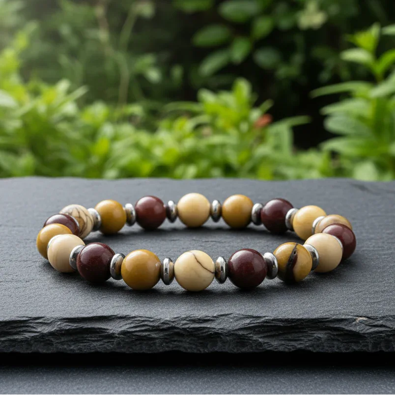 Bracelet en Jaspe Mookaïte