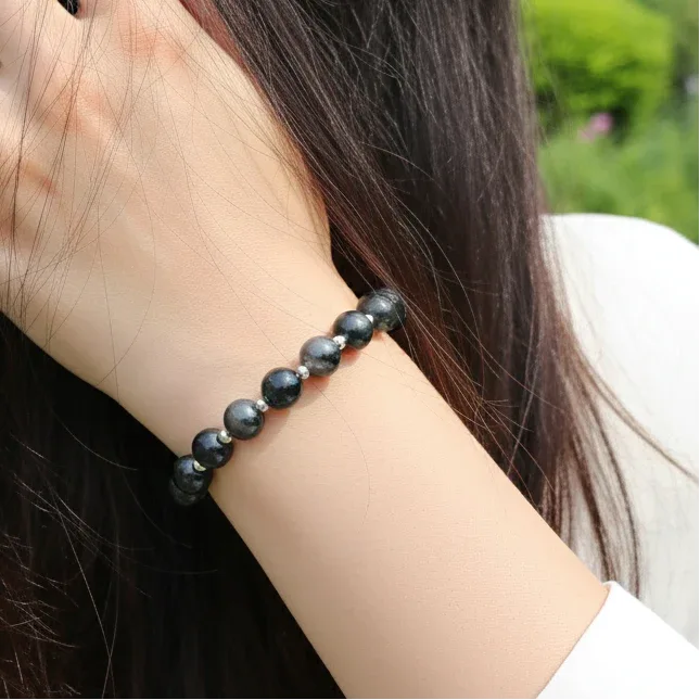 Bracelet en Obsidienne Œil Céleste 8mm - ENAE Minéraux