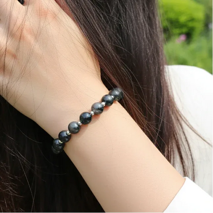 Bracelet en Obsidienne Œil Céleste 8mm - ENAE Minéraux