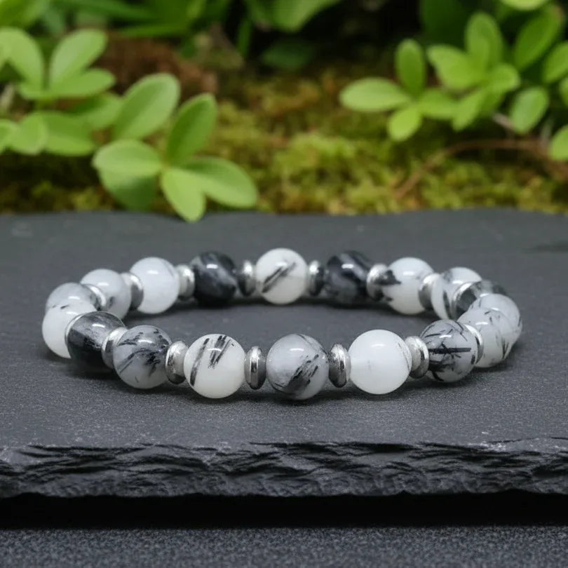 Bracelet en Quartz à Tourmaline noire
