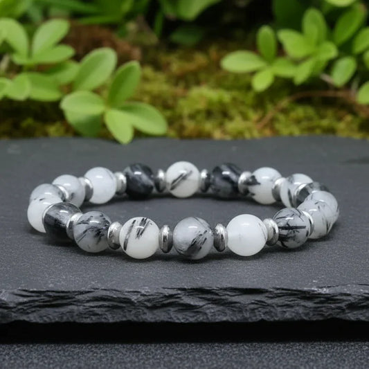 Bracelet en Quartz à Tourmaline noire