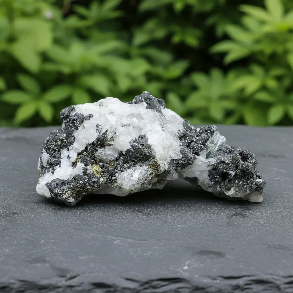 Galène, Calcite, Quartz, Chalcopyrite bruts 68g (MB479)