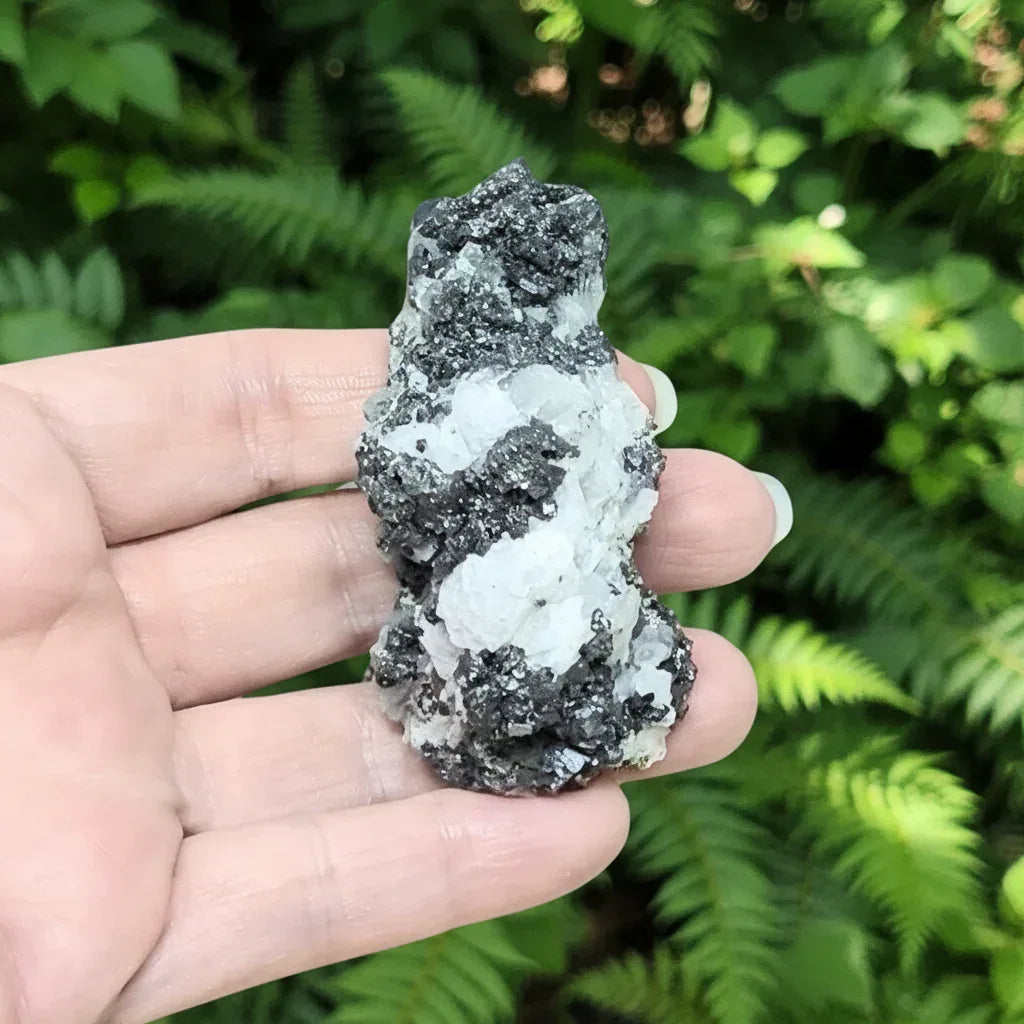 Galène, Calcite, Quartz, Chalcopyrite bruts 68g (MB479)