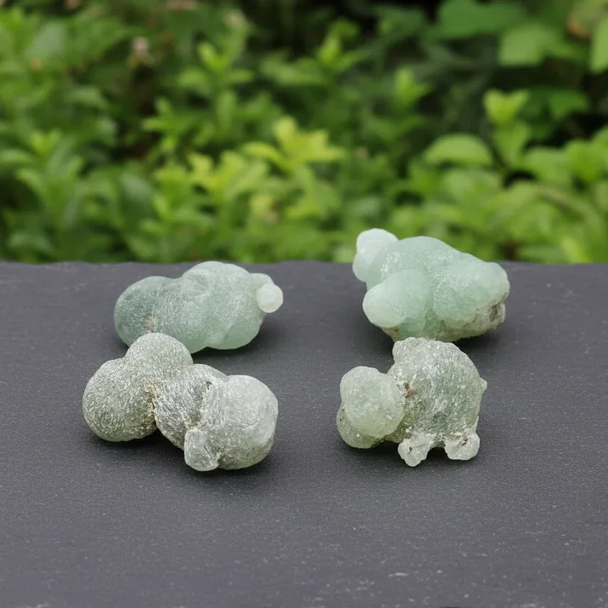 Lot de 4 Prehnite brutes 27g (MB578-1) - ENAE Minéraux