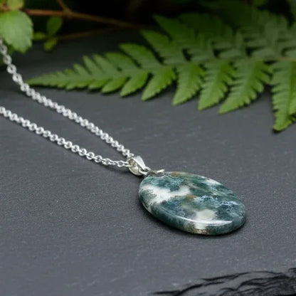 Pendentif en Agate mousse (PE2095)