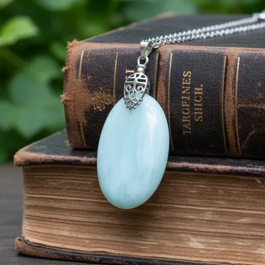 Pendentif en Aragonite bleue (PE2087)