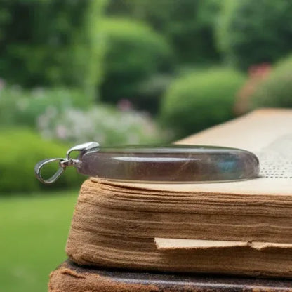 Pendentif en Fluorite jaune et arc-en-ciel (PE2088)