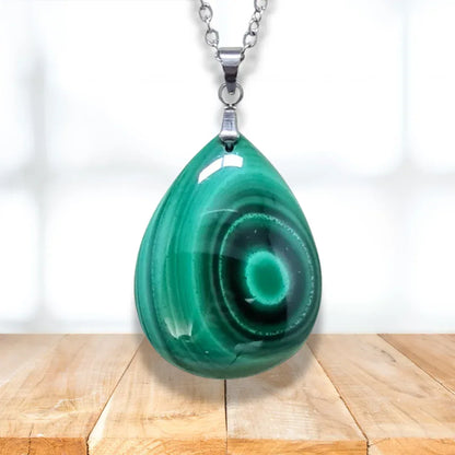 Pendentif en Malachite (PE2080)