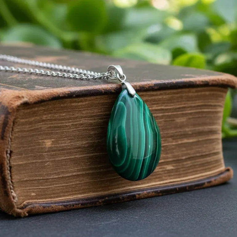 Pendentif en Malachite (PE2082)