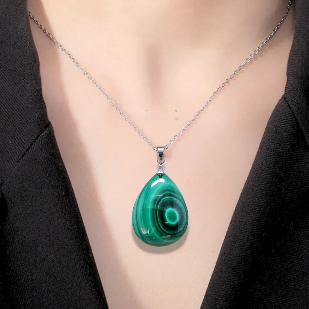 Pendentif en Malachite (PE2080)