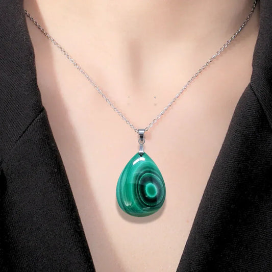 Pendentif en Malachite (PE2080)