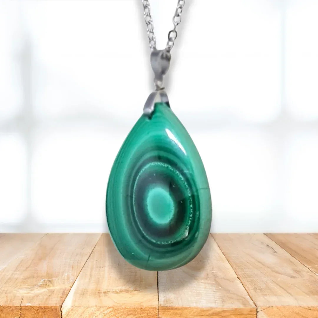 Pendentif en Malachite (PE2080)