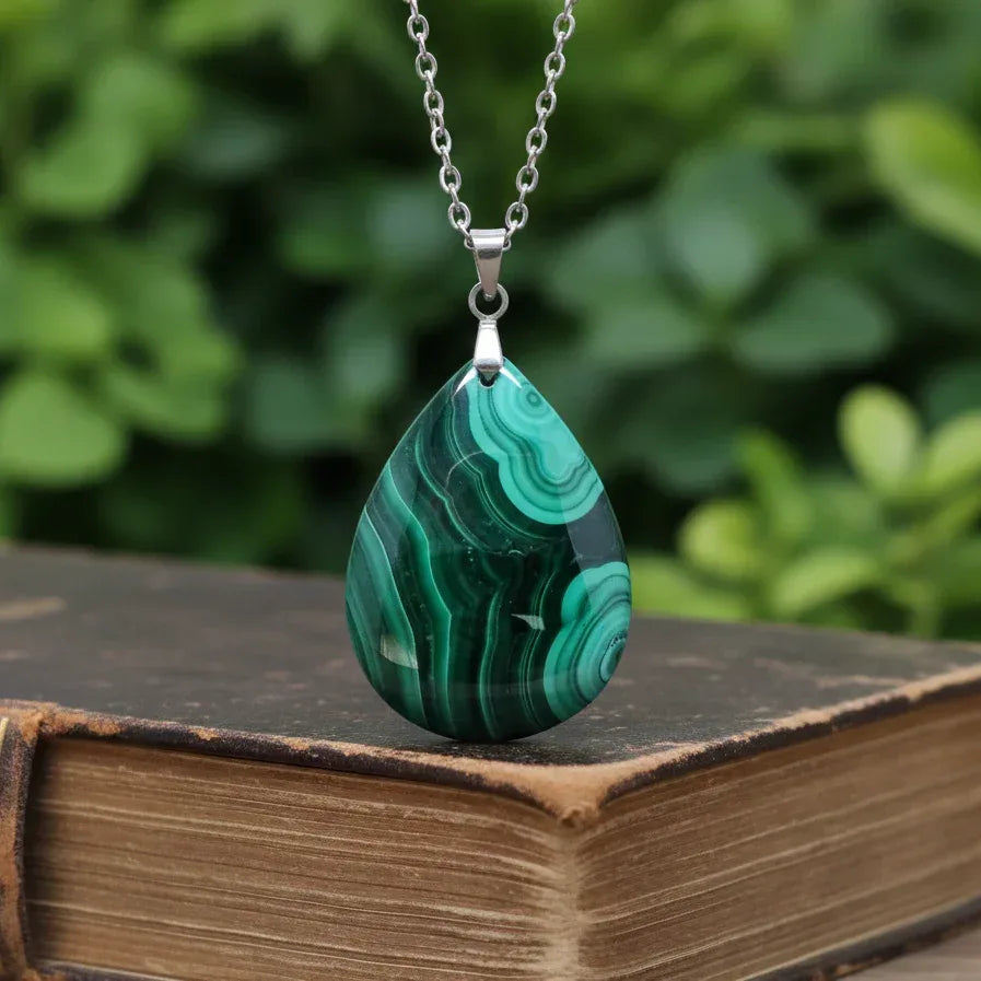 Pendentif en Malachite (PE2081)