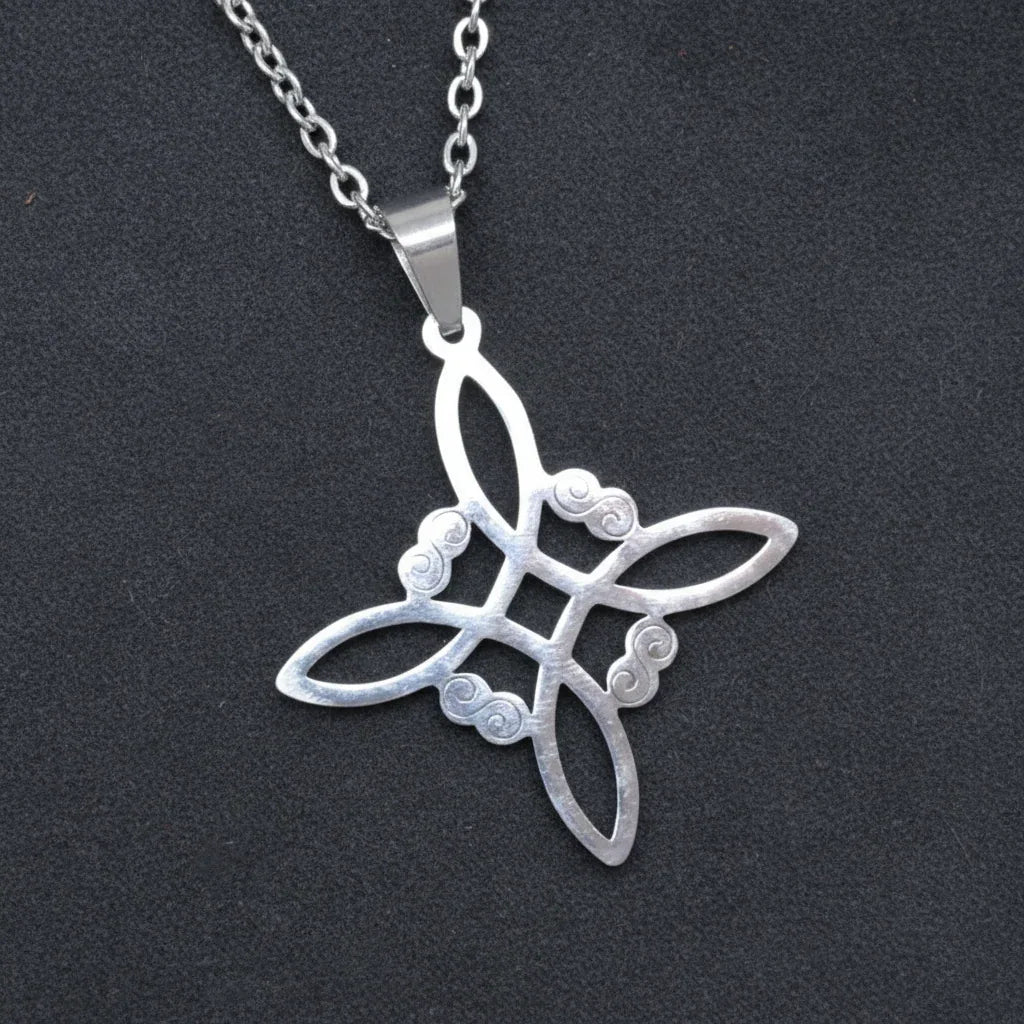 Pendentif Nœud de sorcière en acier inoxydable - ENAE Minéraux