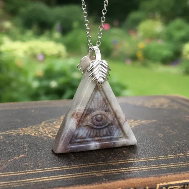 Pendentif Œil de la Providence en Pierre de Lune (PE2079)