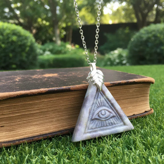 Pendentif Œil de la Providence en Pierre de Lune (PE2078)