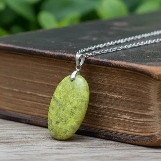 Pendentif en Opale verte (PE2058)