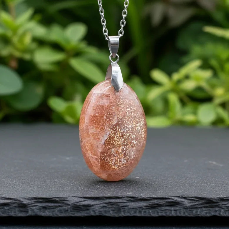 Pendentif en Pierre de Soleil (PE1907-1)