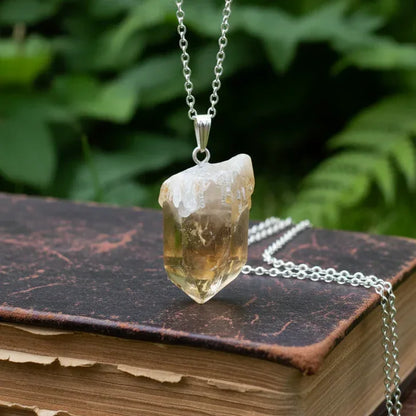 Pendentif en pointe de Citrine brute (PE2067)