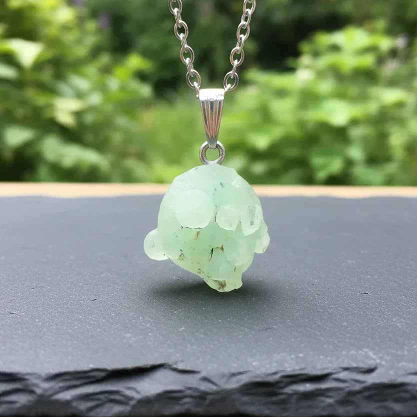 Pendentif en Prehnite brute (PE2097-3)