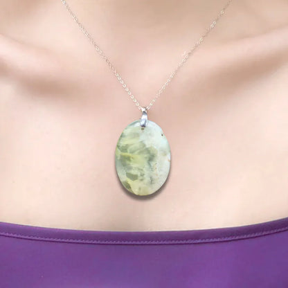 Pendentif en Prehnite (PE1038)