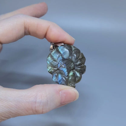 Pendentif Renard en Labradorite (PE1279-3)