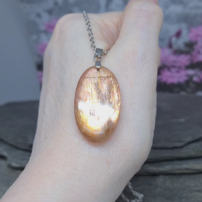 Pendentif en Pierre de Soleil (PE2153)