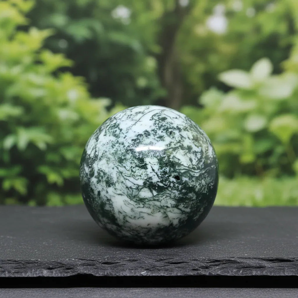 Sphère en Agate arbre 88g (PRGFL755) - ENAE Minéraux