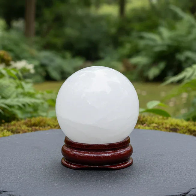 Sphère en Quartz blanc 90g (PRGFL750) - ENAE Minéraux