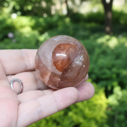 Sphère en Quartz hématoïde 104g (PRGFL752) - ENAE Minéraux