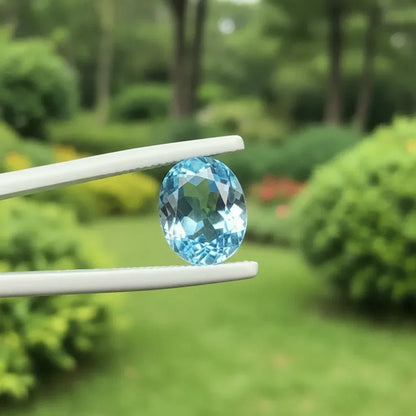 Topaze bleue gemme facettée (PGF744)